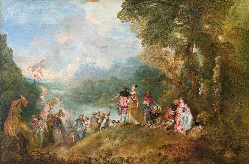 WATTEAU, Antoine The Embarkation for Cythera china oil painting image